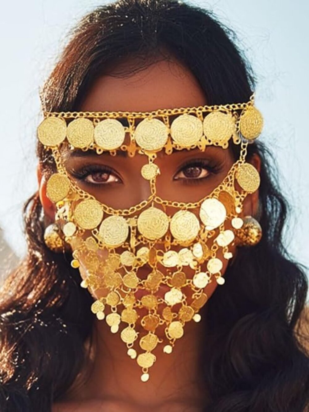 Coin Head Chain Mask